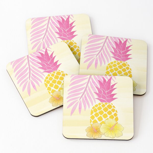 Item preview, Pineapple and summer vibes in yellow and pink designed and sold by Sandra Brezina.