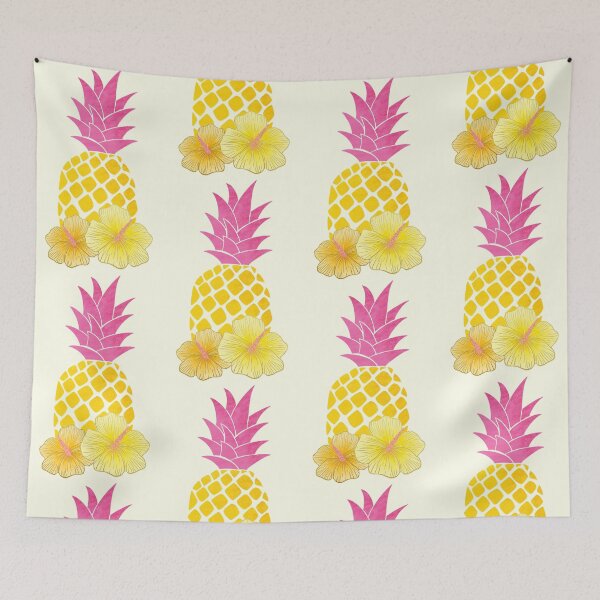Item preview, Pineapple and summer vibes in yellow and pink designed and sold by Sandra Brezina.