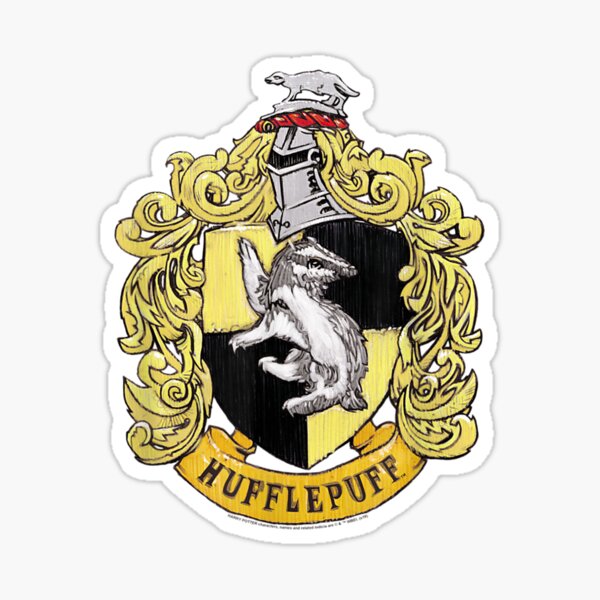 Hufflepuffzz Rough Crest Sticker
