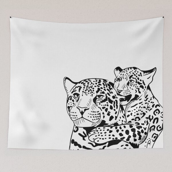 Item preview, Mother leopard and baby leopard designed and sold by PawsoMania.