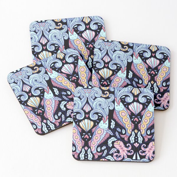 Item preview, fish abstract design designed and sold by tangledgayathri.