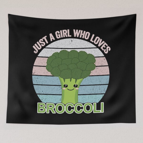 Item preview, Just a Girl Who Loves Broccoli Funny Vintage Broccoli Gift designed and sold by SaliDesigner.