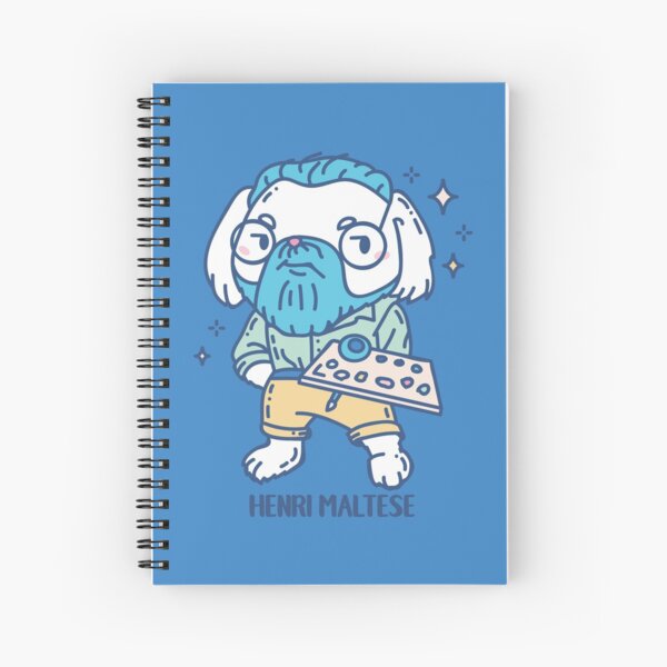Henri Maltese Funny Artist Animal pun Spiral Notebook