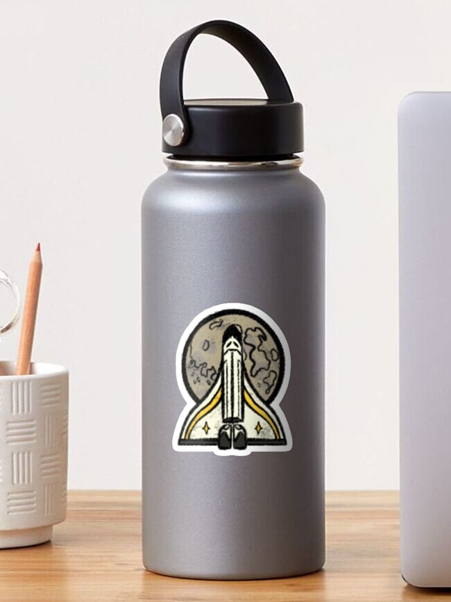 Thumbnail 1 of 3, Sticker, Ellie's rocket Pin designed and sold by Vadu.