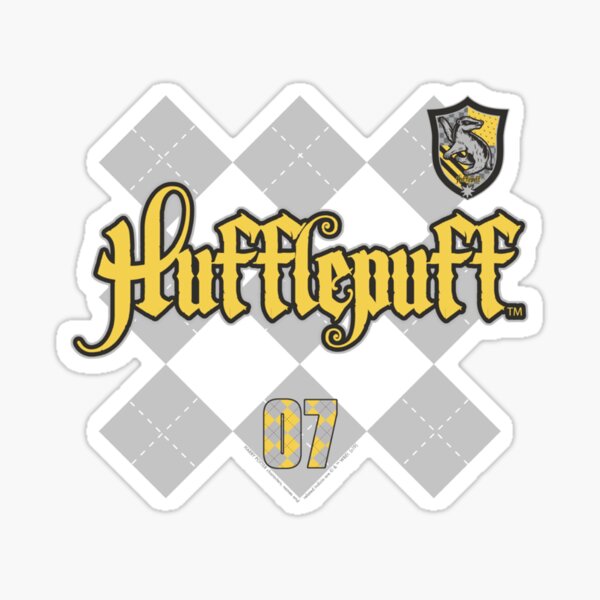 Hufflepuffzz Plaid Chest Logo Sweat Sticker
