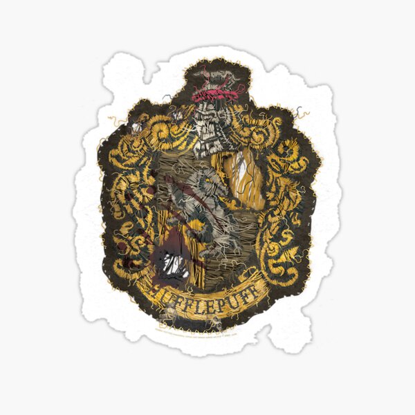 Hufflepuffzz Knitted Patch Damaged Tank Top Sticker