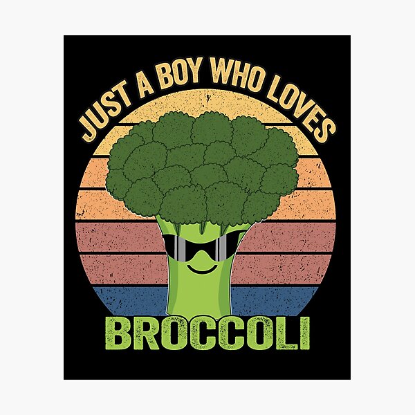 Item preview, Just a Boy Who Loves Broccoli Funny Vintage Broccoli Gift designed and sold by SaliDesigner.