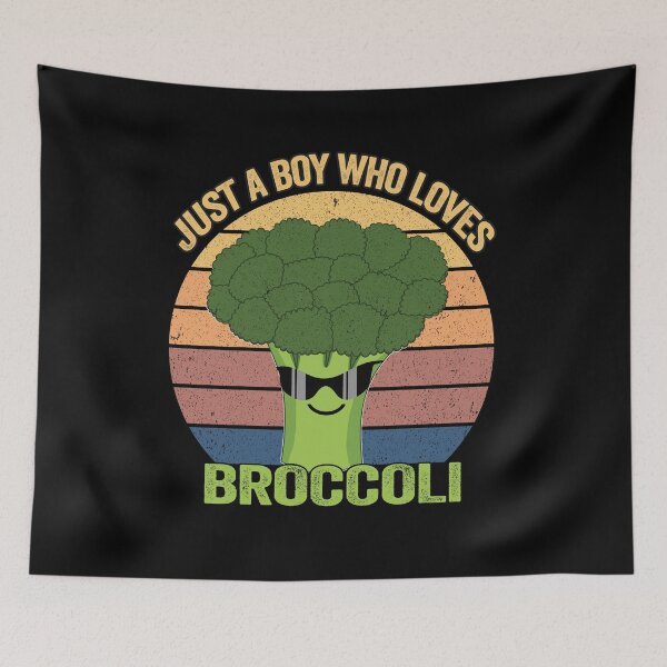 Item preview, Just a Boy Who Loves Broccoli Funny Vintage Broccoli Gift designed and sold by SaliDesigner.