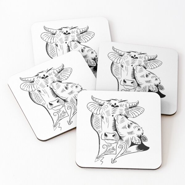 Item preview, mother cow and baby cow, cow and calf designed and sold by PawsoMania.