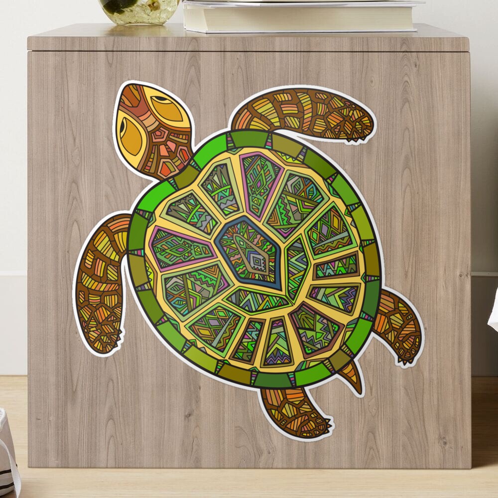 Turtle Zentangle Aztec art