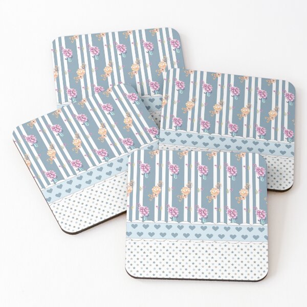 Item preview, Shabby chic peonies patchwork designed and sold by FunnyChameleon.