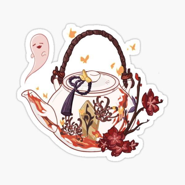 Hu Tao Teapot Sticker