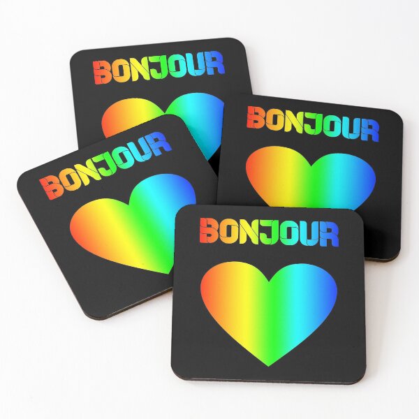 Item preview,  Bonjour Love Rainbow Heart designed and sold by Dilyana Rumenova - Shantabella.