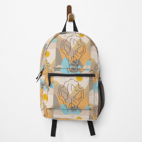 Item preview, abstract mountains with sun and animalskull designed and sold by liny-art.