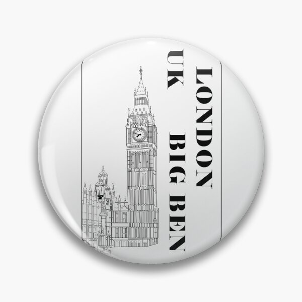Item preview, Line Art illustration of the Big Ben famous landmark in London, UK designed and sold by Kalin-Lyfe.