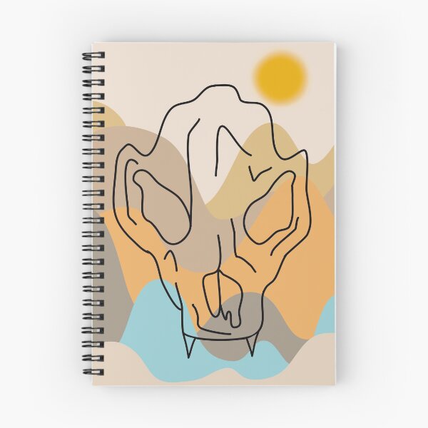 Item preview, abstract mountains with sun and animalskull designed and sold by liny-art.