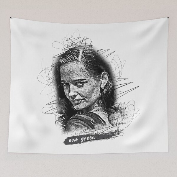 Item preview, Eva Green Abstract Sketch Art, Eva Green Sketch Design, Eva Green designed and sold by graphic-genie.