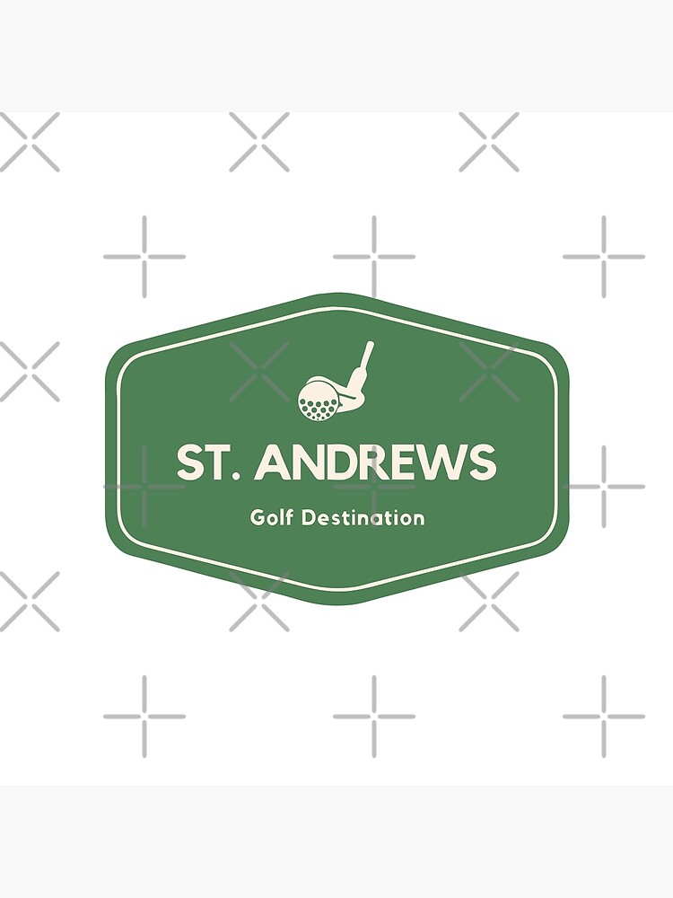"St Andrews in Scotland Golf Old Course Travel Destination Logo" Poster by VintageTM Redbubble