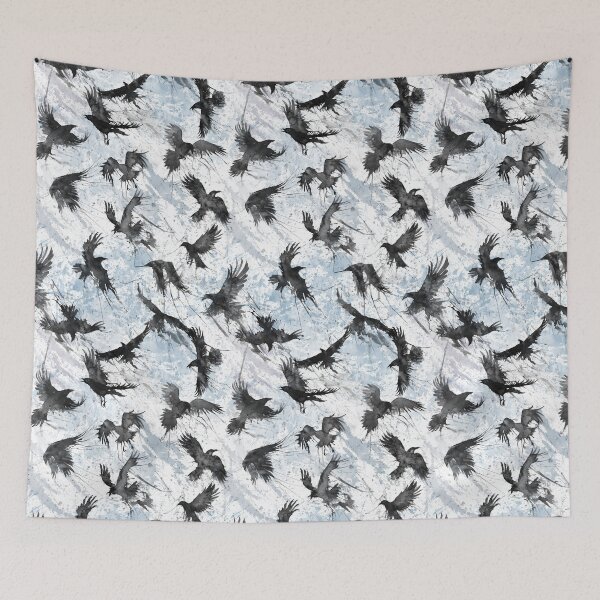 Item preview, Crows on watercolor, ravens designed and sold by Rebecca Reck Art.