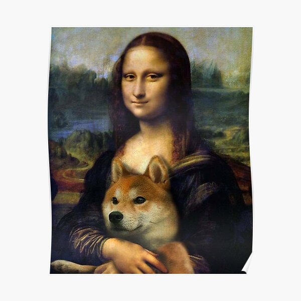 SHIBA INU MONA LISA Poster