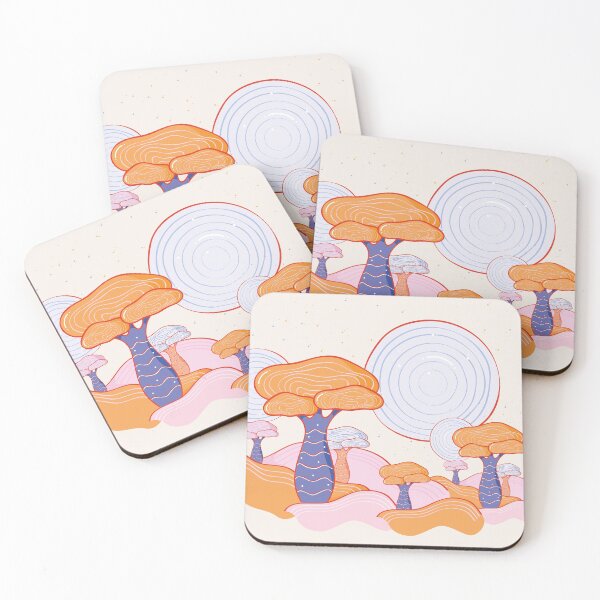 Item preview, Kawaii anime space trees | Orange and pink designed and sold by Lena Morf.
