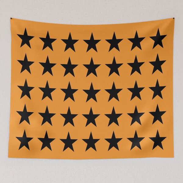 Item preview, Medium BLACK and ORANGE STARS  designed and sold by RachelMacht.