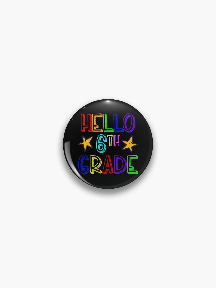 Thumbnail 1 von 3, Button, Hello 6th Grade Doodle Art New Sixth Grade Student Gift Gear designt und verkauft von DynamicDesign.