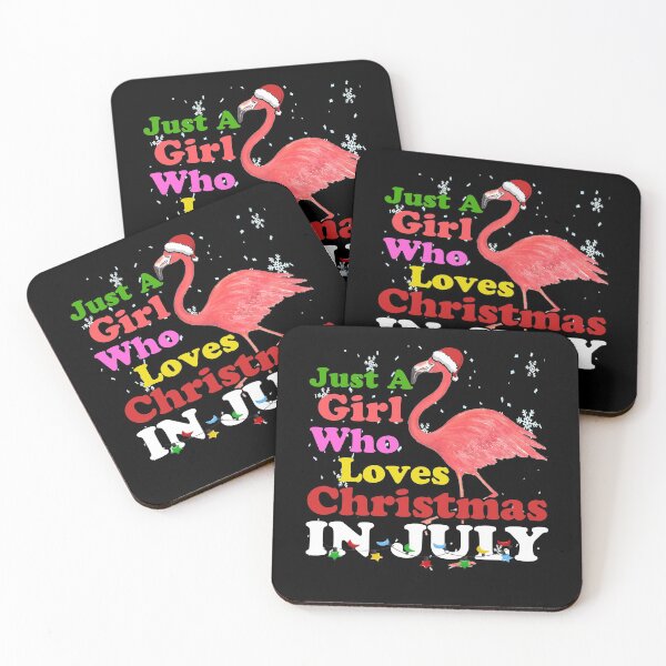 Item preview, Just A Girl Who Loves Christmas In July Flamingo Pink Tree designed and sold by FucaGirl.
