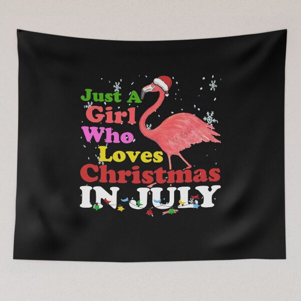 Item preview, Just A Girl Who Loves Christmas In July Flamingo Pink Tree designed and sold by FucaGirl.