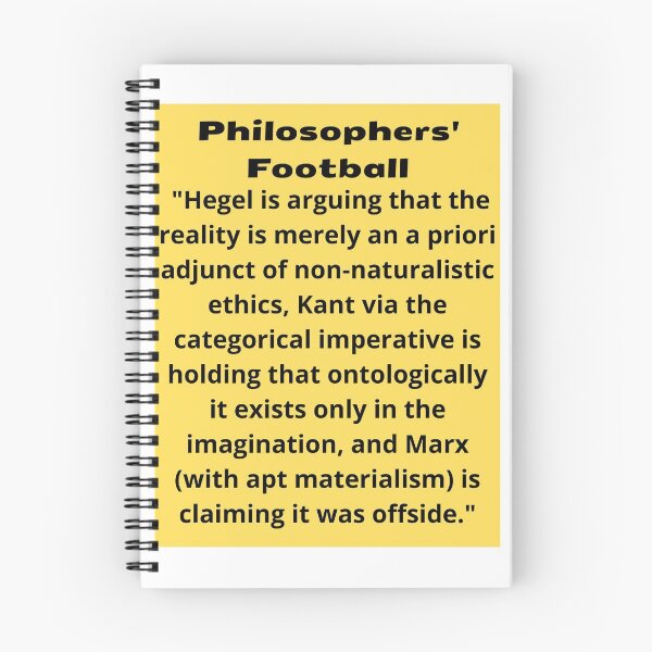 Item preview, Philosophers' Football commentary! designed and sold by QualityPunnage.