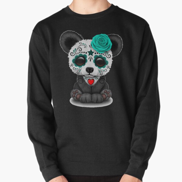 Sugar Skull Panda Day Of The Dead Halloween Cinco De Mayo T-Shirt Pullover Sweatshirt