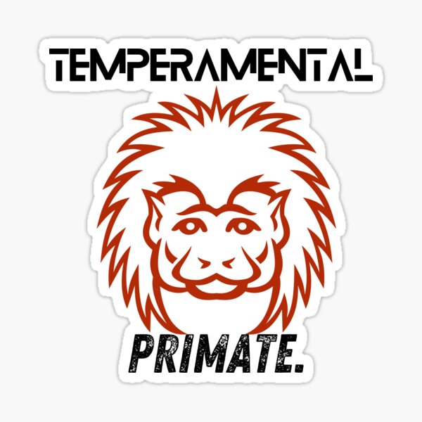 Vista previa del artículo con la obra «Primate temperamental.», diseñado y vendido por Blessedstart.