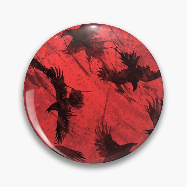 Item preview, Copy of crows in watercolor on white sky, ravens designed and sold by Rebecca Reck Art.