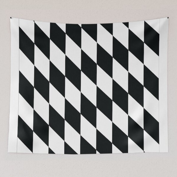 Item preview, Checkered Rhomboids "White-Black" designed and sold by MHich.