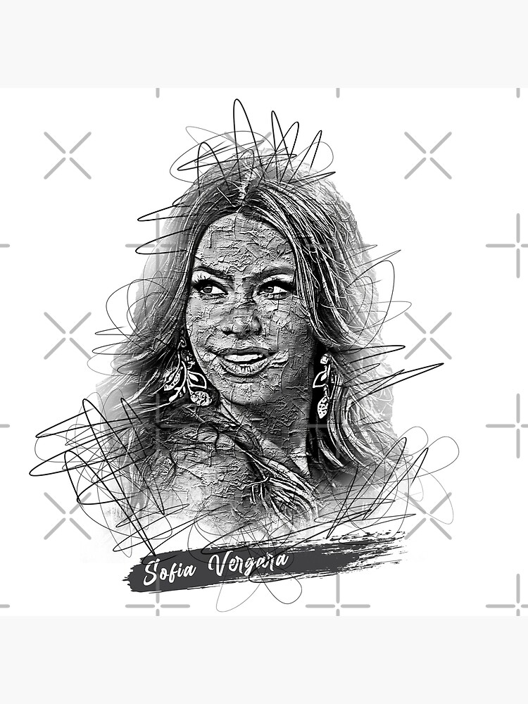 "Sofia Vergara Abstract Sketch Art, Sofia Vergara Sketch Design, Sofia Vergara" Art Print by