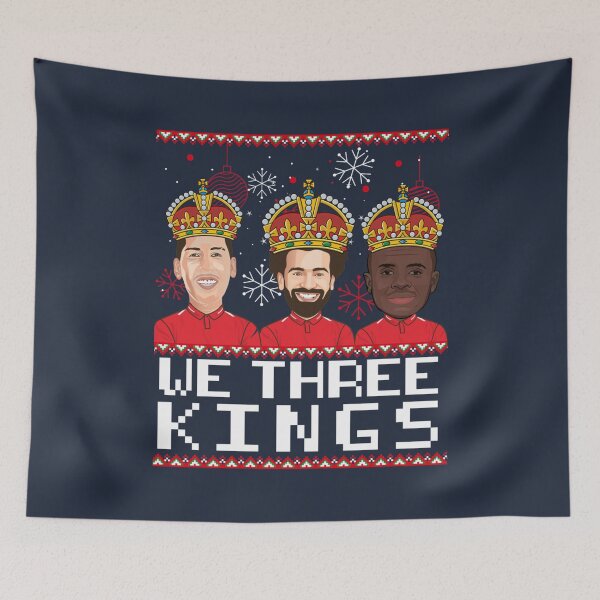 Item preview, Ugly Christmas Sweater  We Three Kings Liverpool Football Bobby Firmino Mo Salah  Sado Mane designed and sold by halilkarasu.