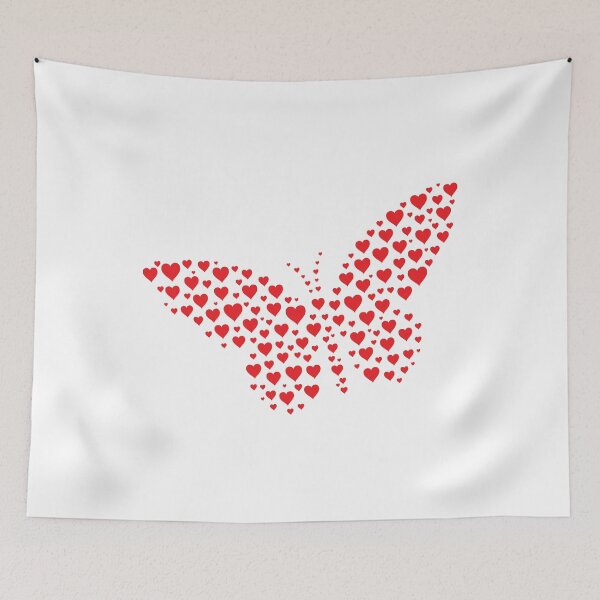 Item preview, Red Butterfly And Heart Design designed and sold by Fiftyandfab.