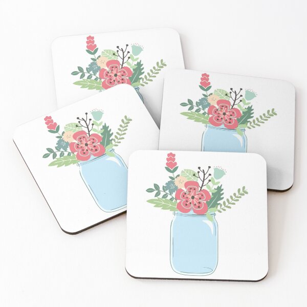 Item preview, mason jar with flowers designed and sold by zaher97.