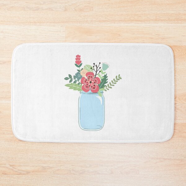 Item preview, mason jar with flowers designed and sold by zaher97.