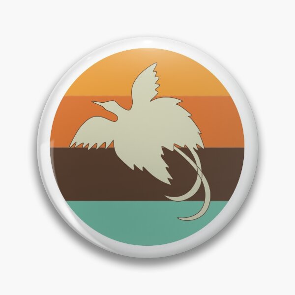 Item preview, Retro Bird of Paradise and Sunset, Papua New Guinea designed and sold by PNG-pikinini.