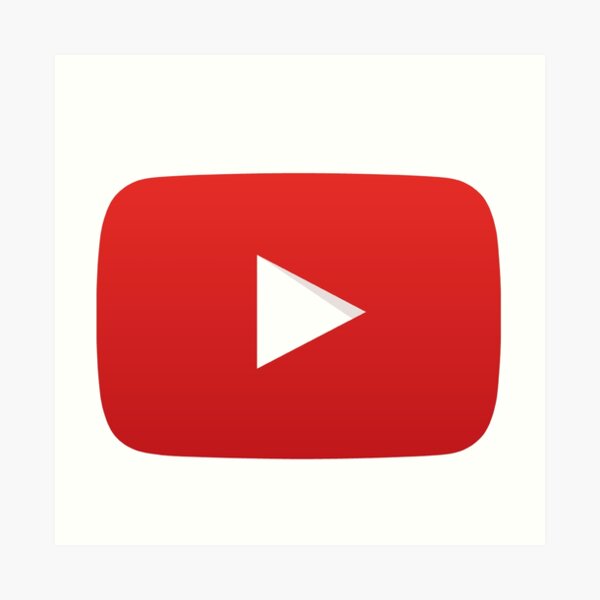 Youtube Play Button Art Print