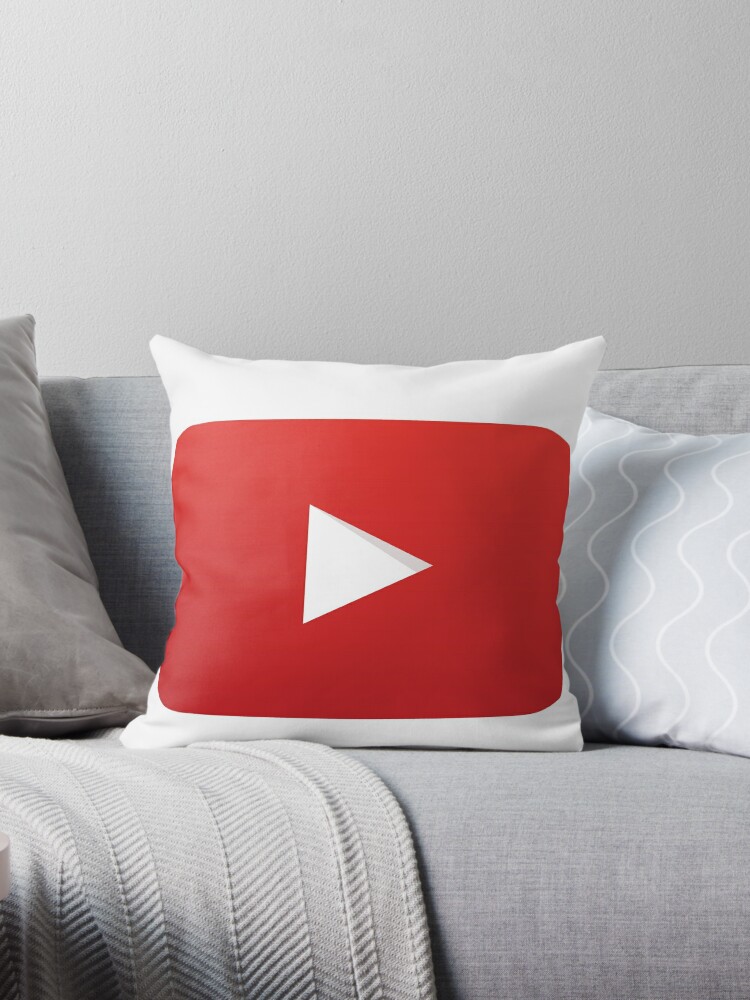 Youtube Play Button Throw Pillows By FOXXYT Redbubble