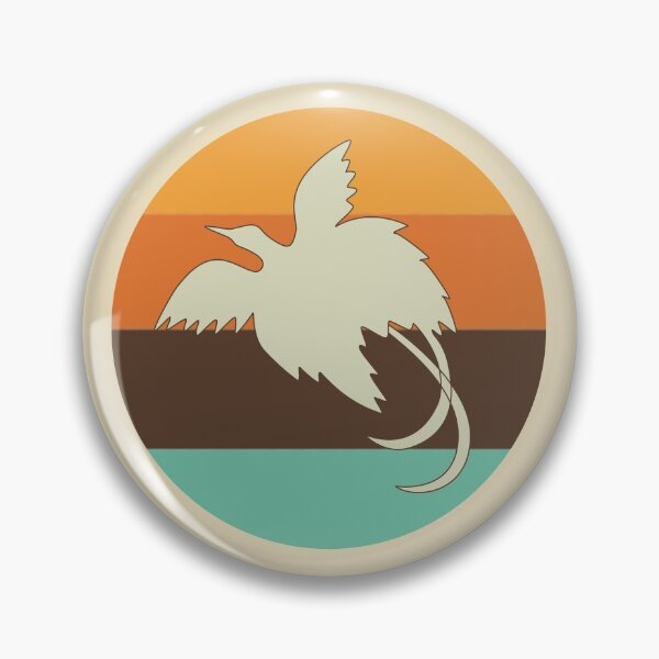 Item preview, Retro Bird of Paradise and Sunset, Papua New Guinea designed and sold by PNG-pikinini.