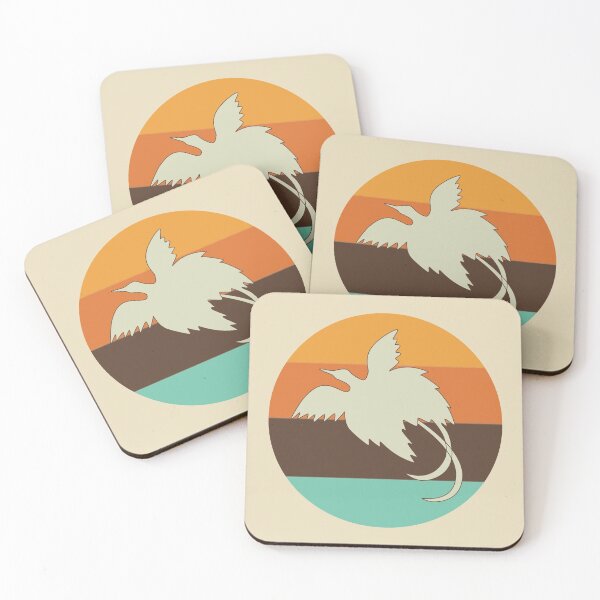 Item preview, Retro Bird of Paradise and Sunset, Papua New Guinea designed and sold by PNG-pikinini.