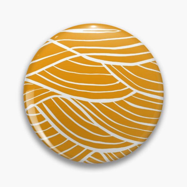 Item preview,  Mustard Yellow Wave Drawing Abstract Optical Illusion Pattern designed and sold by bubblyshades.