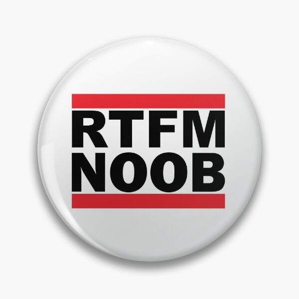 Item preview, RTFM NOOB (Black Text) designed and sold by Playsuit-Life.