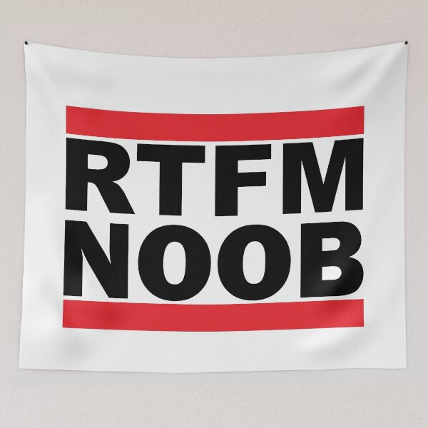 Item preview, RTFM NOOB (Black Text) designed and sold by Playsuit-Life.