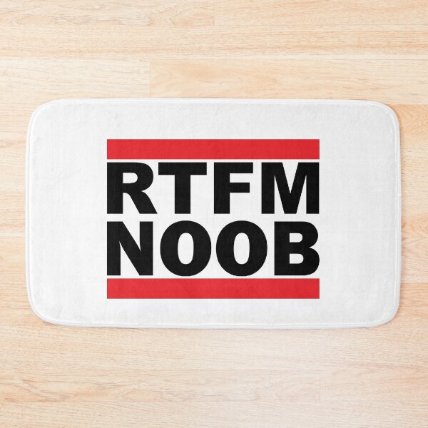 Item preview, RTFM NOOB (Black Text) designed and sold by Playsuit-Life.