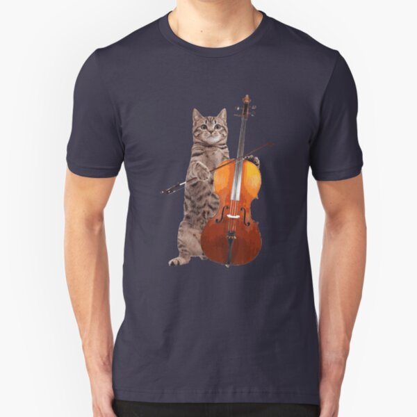 Cello Cat - Meowsicians Slim Fit T-Shirt