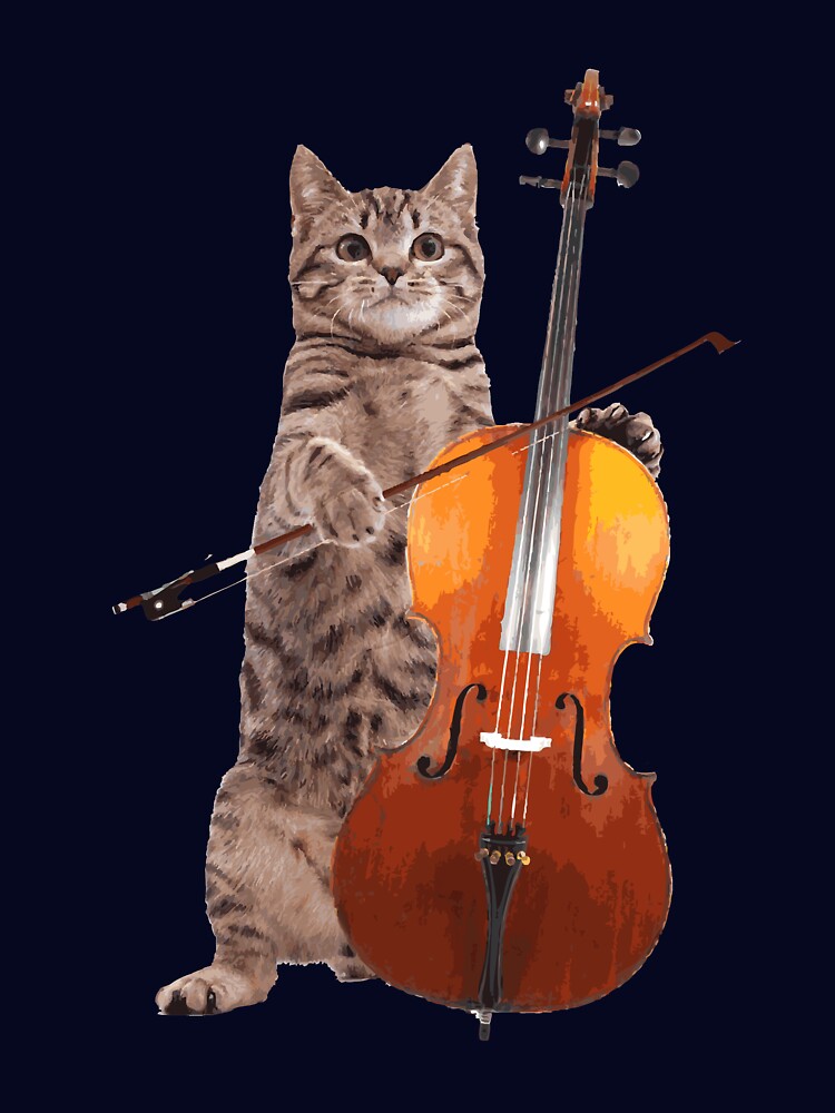 Cello Cat T-Shirt Meowsicians Cello Cat T-Shirt Meowsicians